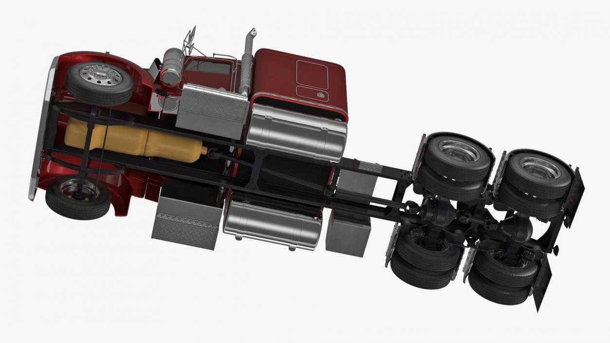 3D Kenworth W900 Tandem Truck