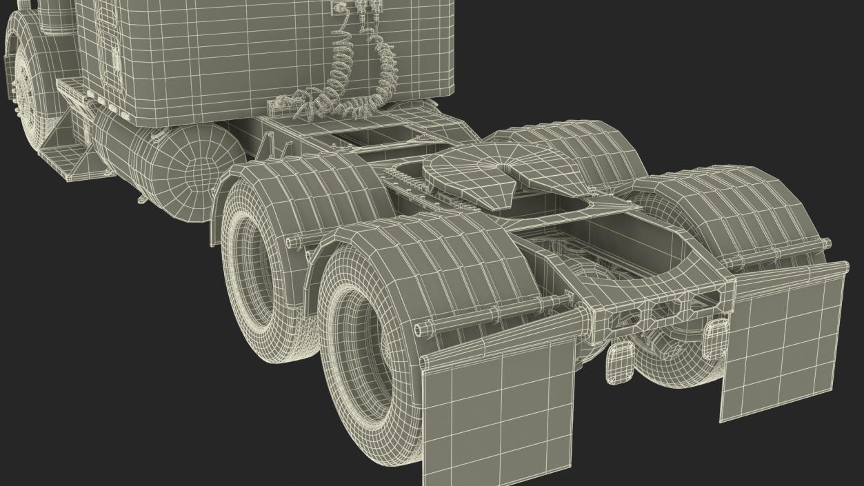 3D Kenworth W900 Tandem Truck