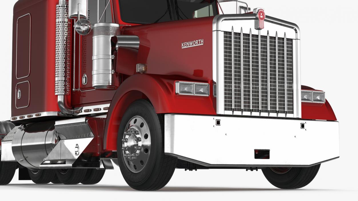 3D Kenworth W900 Tandem Truck