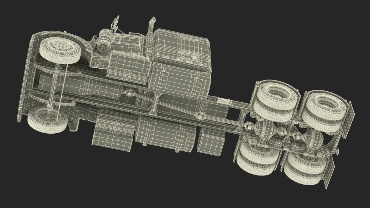 3D Kenworth W900 Tandem Truck