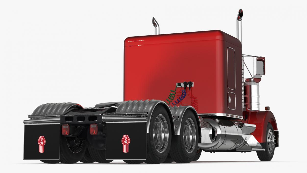 3D Kenworth W900 Tandem Truck