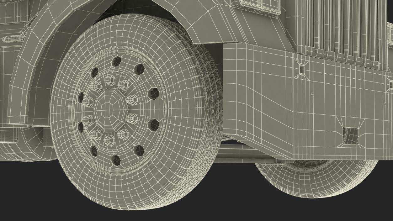 3D Kenworth W900 Tandem Truck