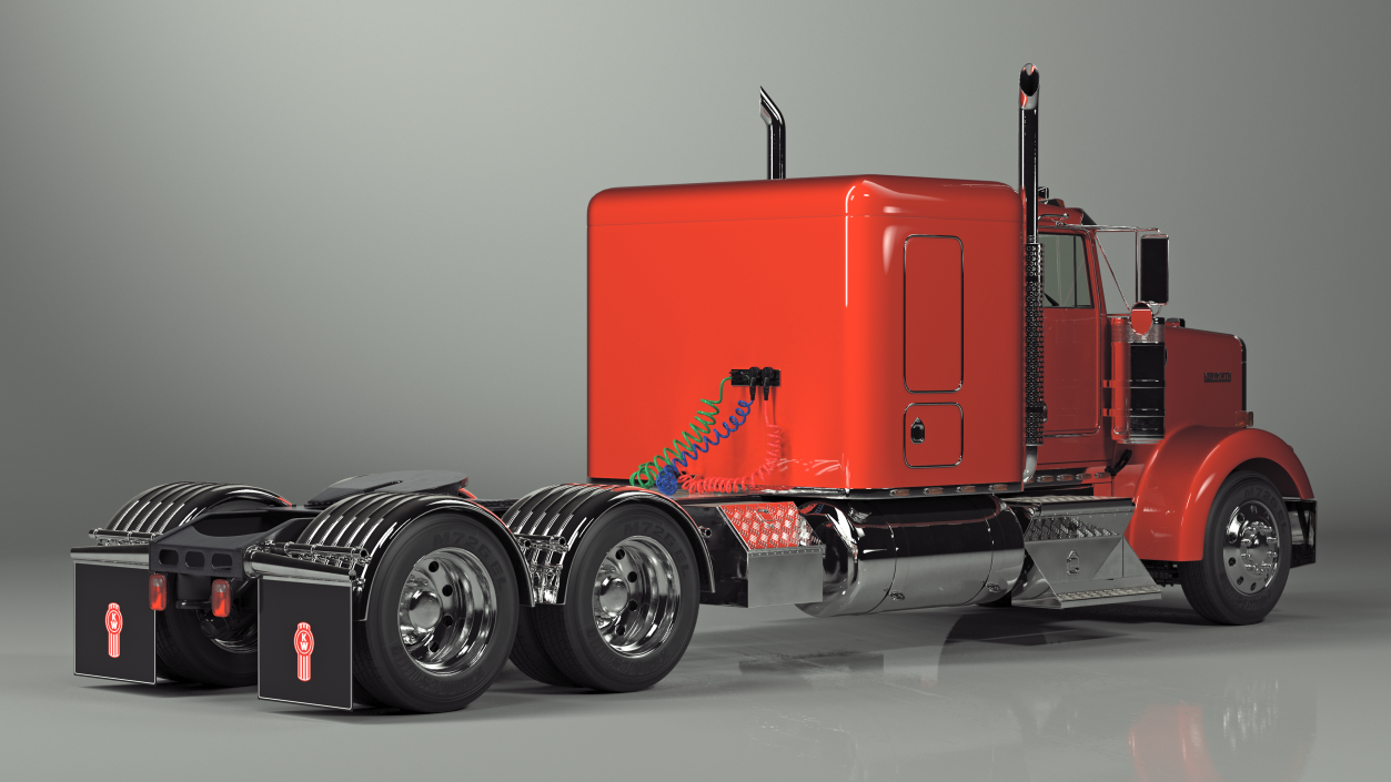 3D Kenworth W900 Tandem Truck