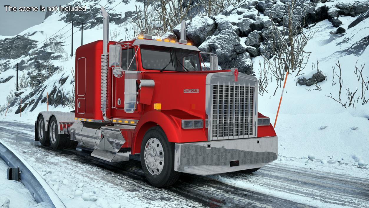 3D Kenworth W900 Tandem Truck