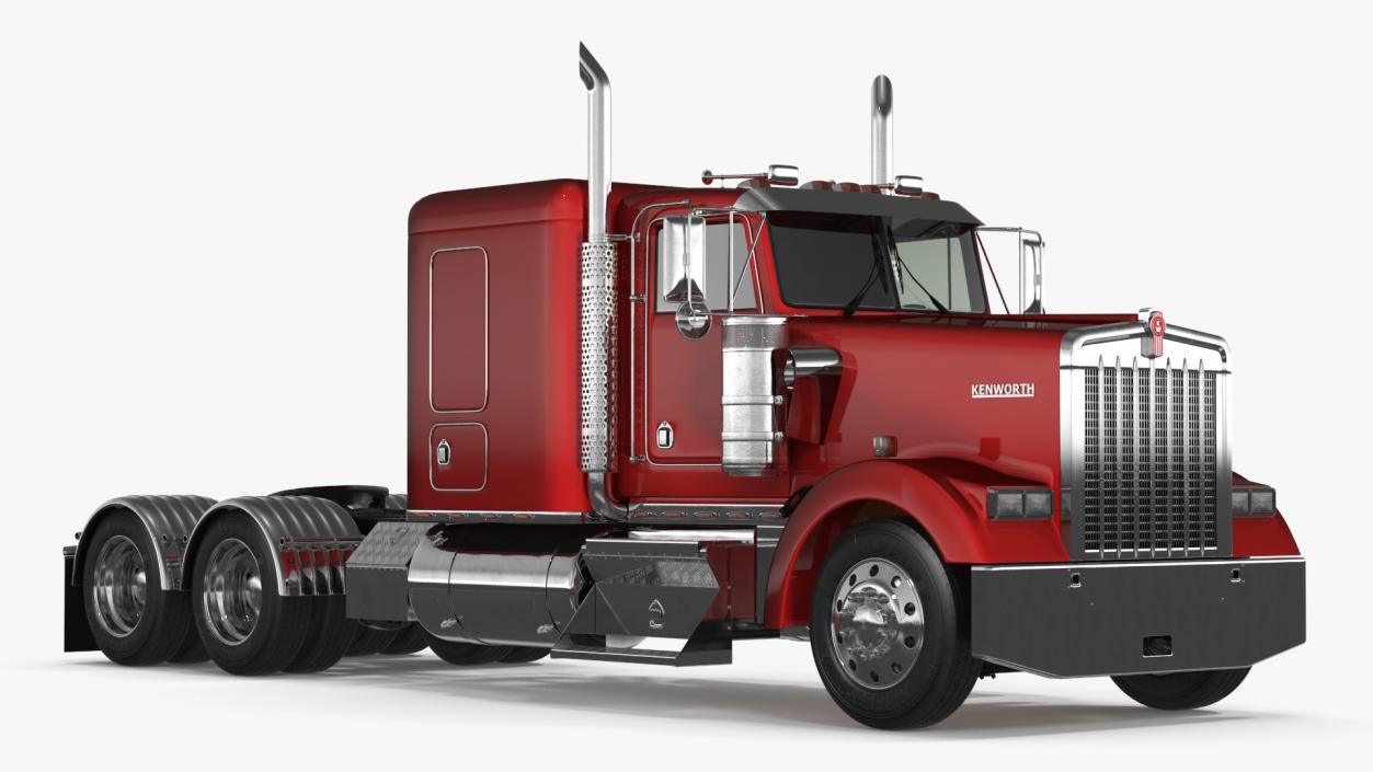 3D Kenworth W900 Tandem Truck