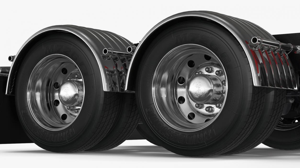 3D Kenworth W900 Tandem Truck