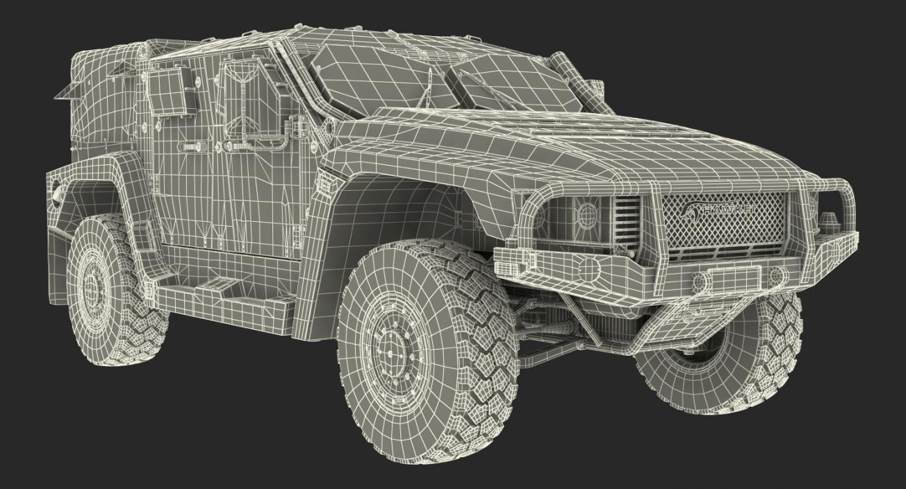 3D Hawkei 4x4 Simple Interior