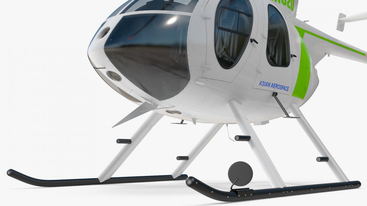 3D MD 500E Light Utility Civilian Helicopter