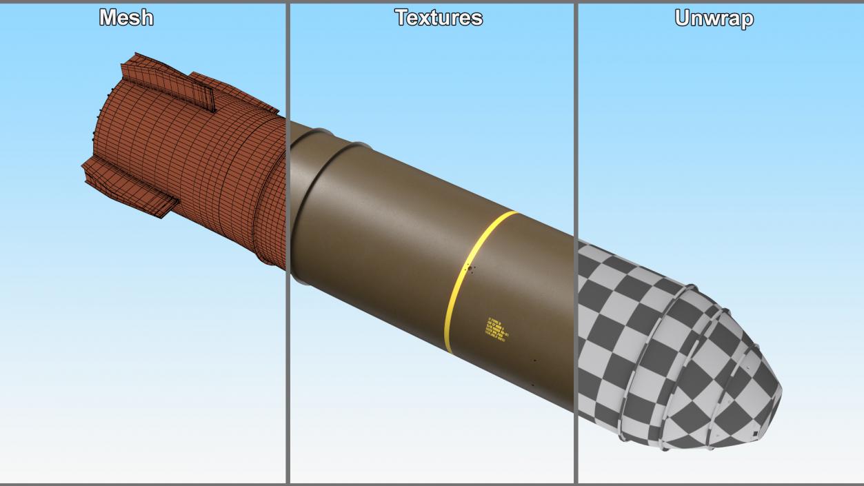 MK-17 Thermonuclear Bomb 3D model