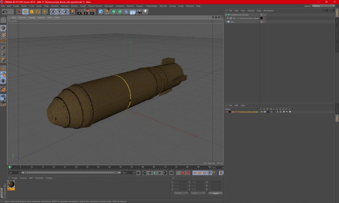 MK-17 Thermonuclear Bomb 3D model