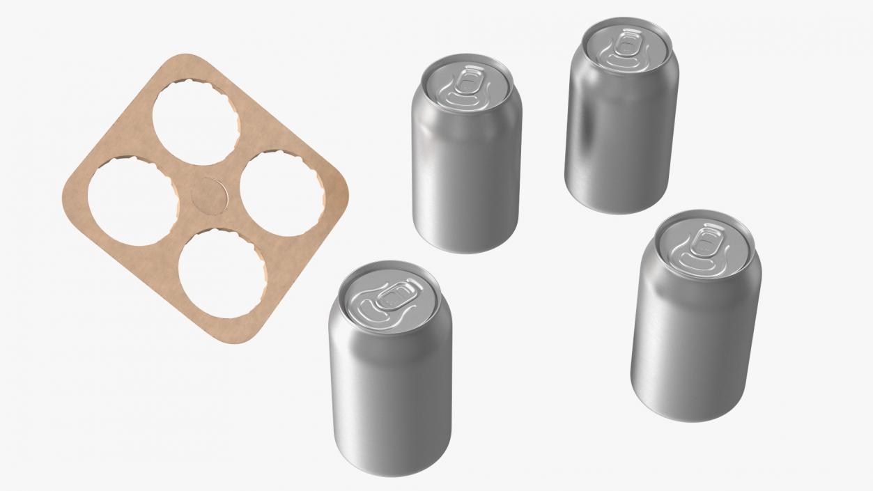 3D Paper Based Multipack 4 Soda Can Solution