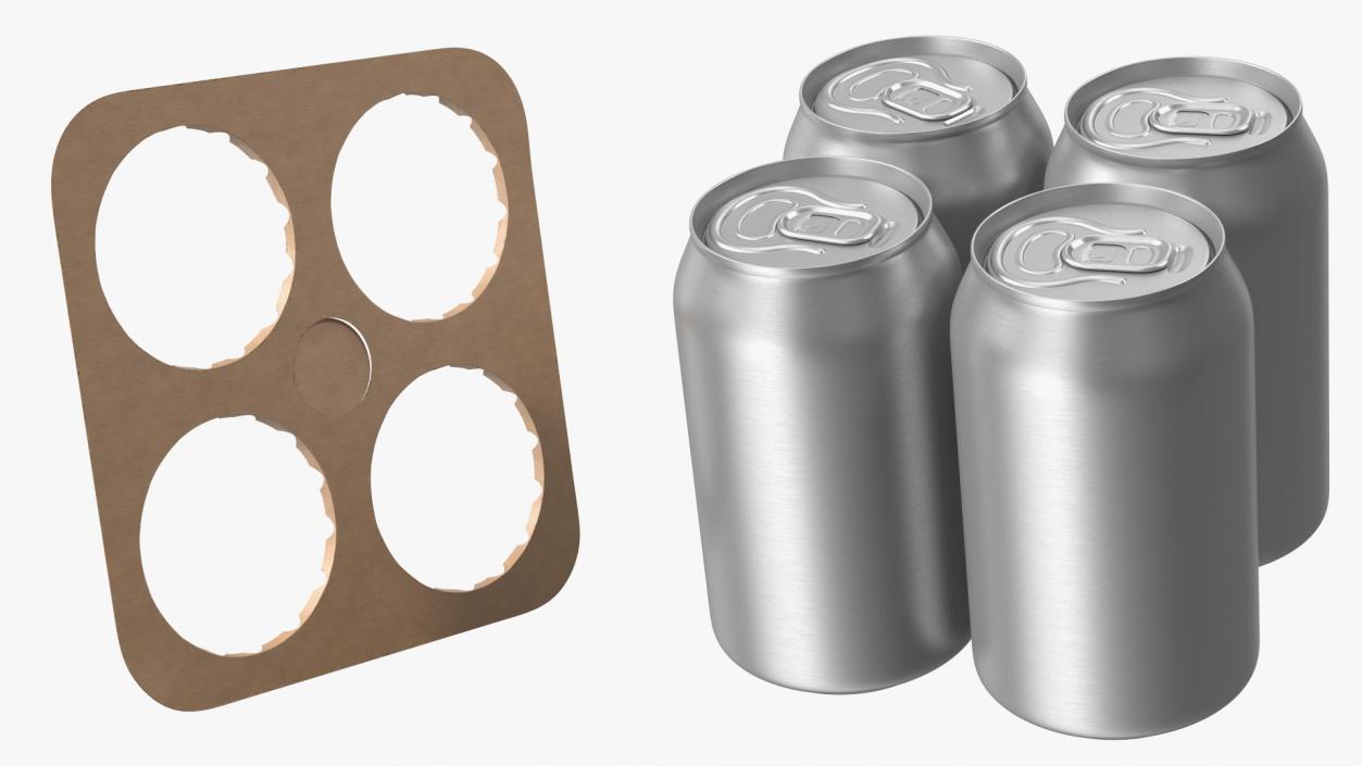 3D Paper Based Multipack 4 Soda Can Solution