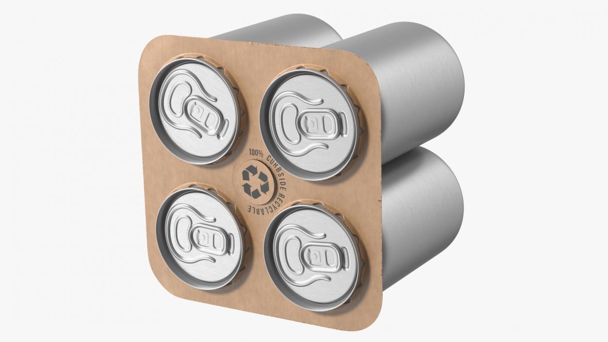 3D Paper Based Multipack 4 Soda Can Solution