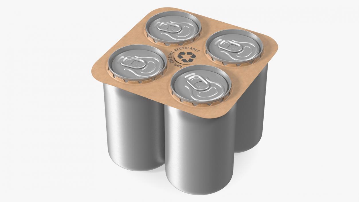 3D Paper Based Multipack 4 Soda Can Solution