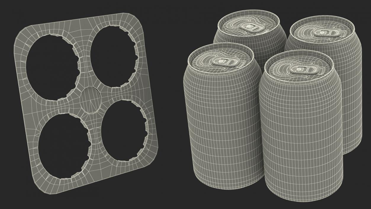 3D Paper Based Multipack 4 Soda Can Solution