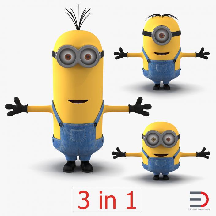 3D Minions Collection model