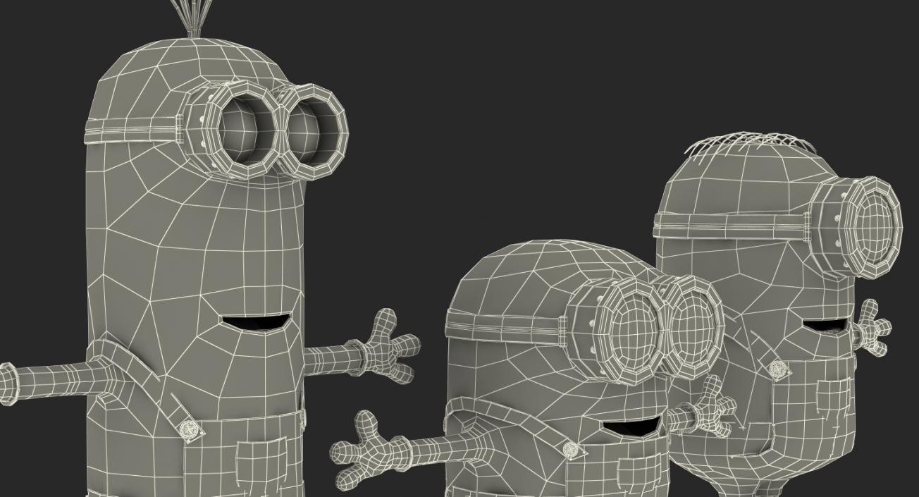 3D Minions Collection model