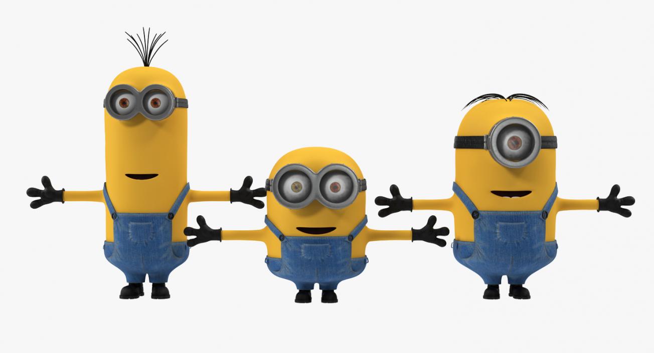 3D Minions Collection model