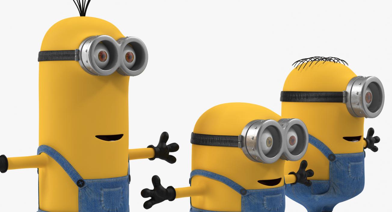 3D Minions Collection model