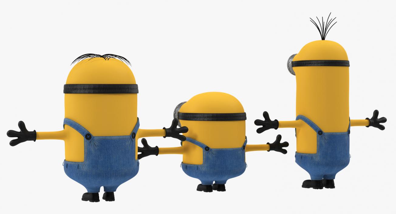 3D Minions Collection model