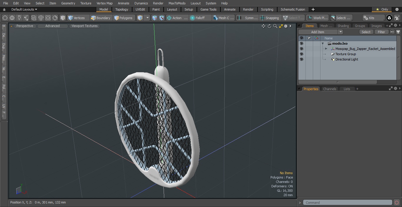 3D model Mosqzap Bug Zapper Racket Assembled