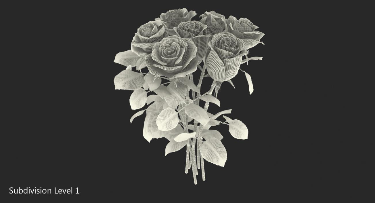 3D Bouquet of Roses