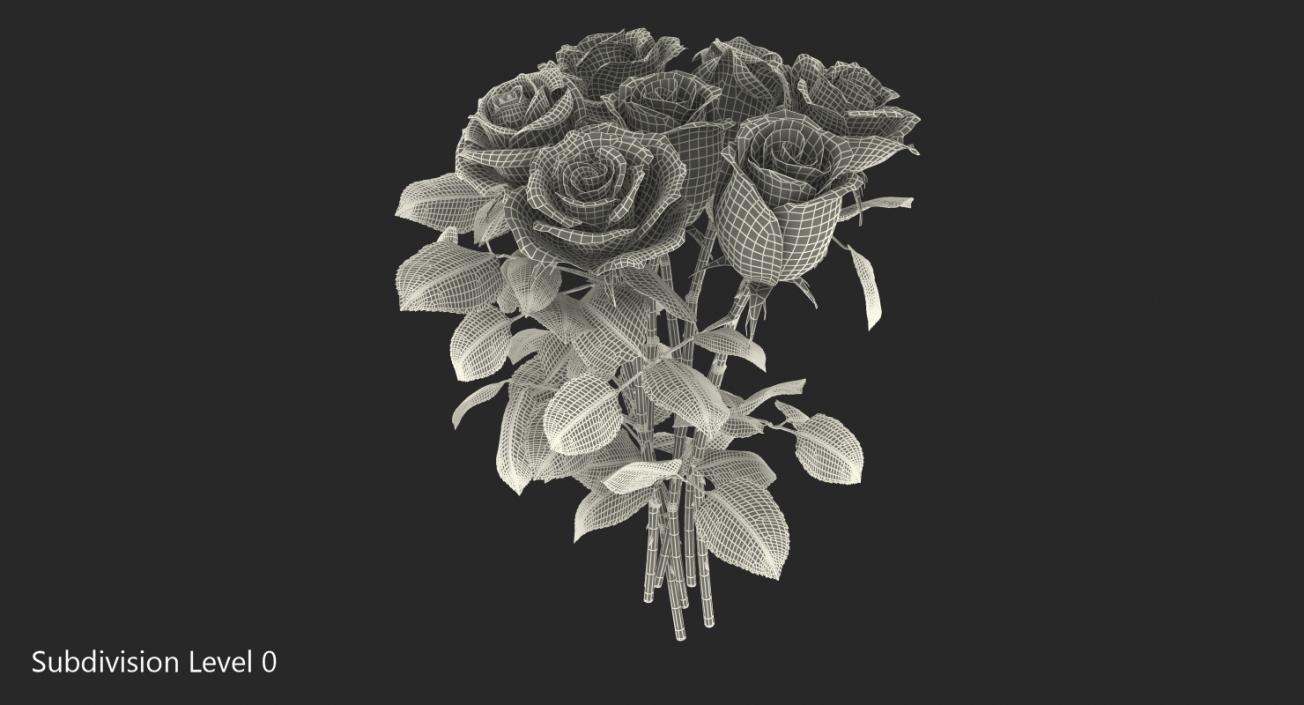 3D Bouquet of Roses