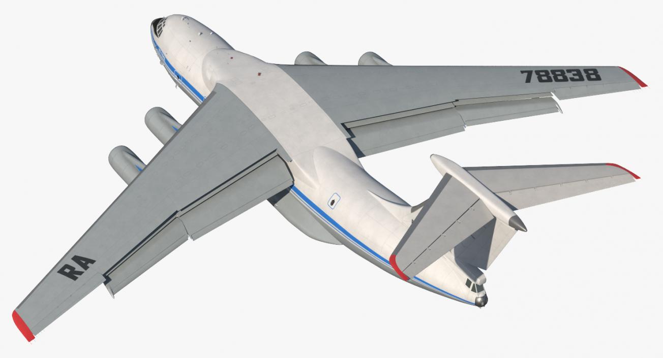 Ilyushin Il-76 Civil Transport Rigged 3D