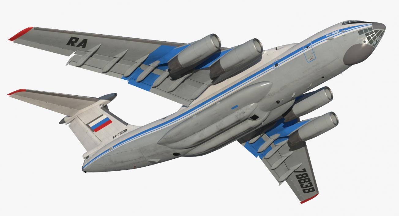 Ilyushin Il-76 Civil Transport Rigged 3D