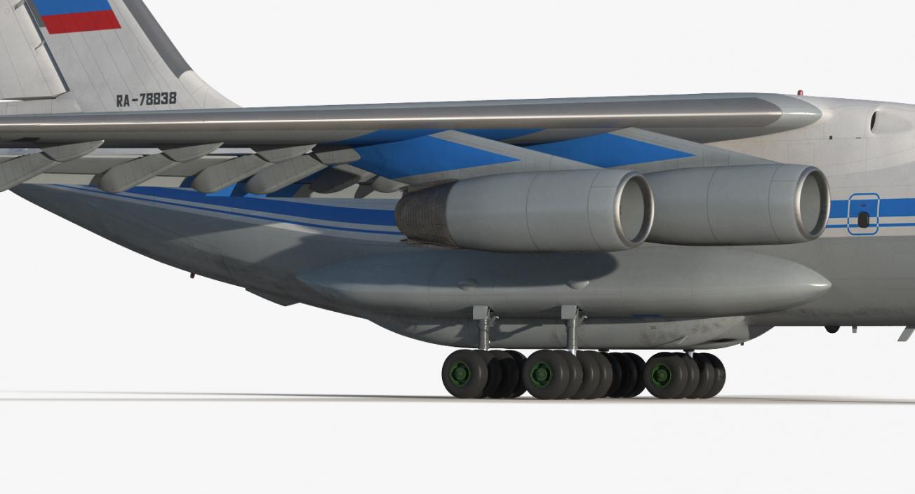 Ilyushin Il-76 Civil Transport Rigged 3D