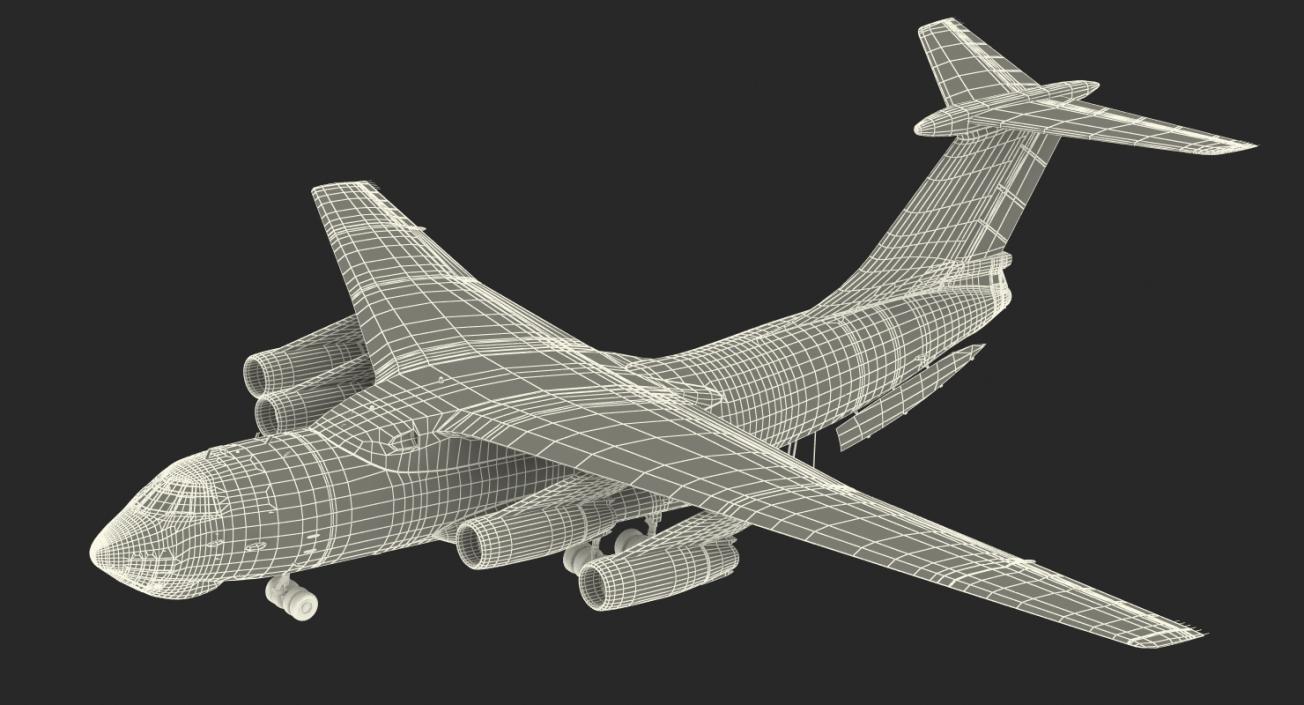 Ilyushin Il-76 Civil Transport Rigged 3D