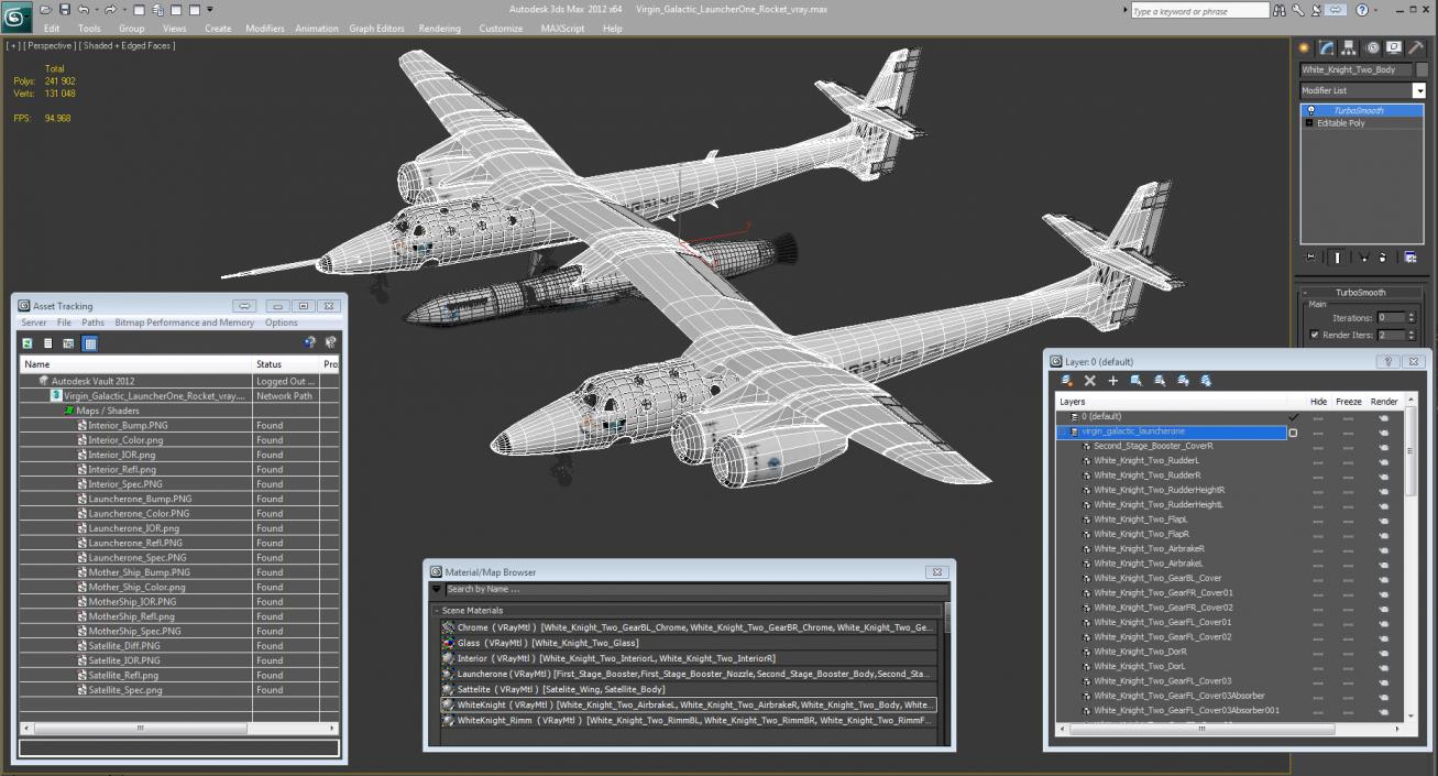 Virgin Galactic LauncherOne Rocket 3D model