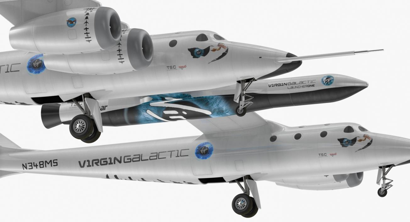 Virgin Galactic LauncherOne Rocket 3D model