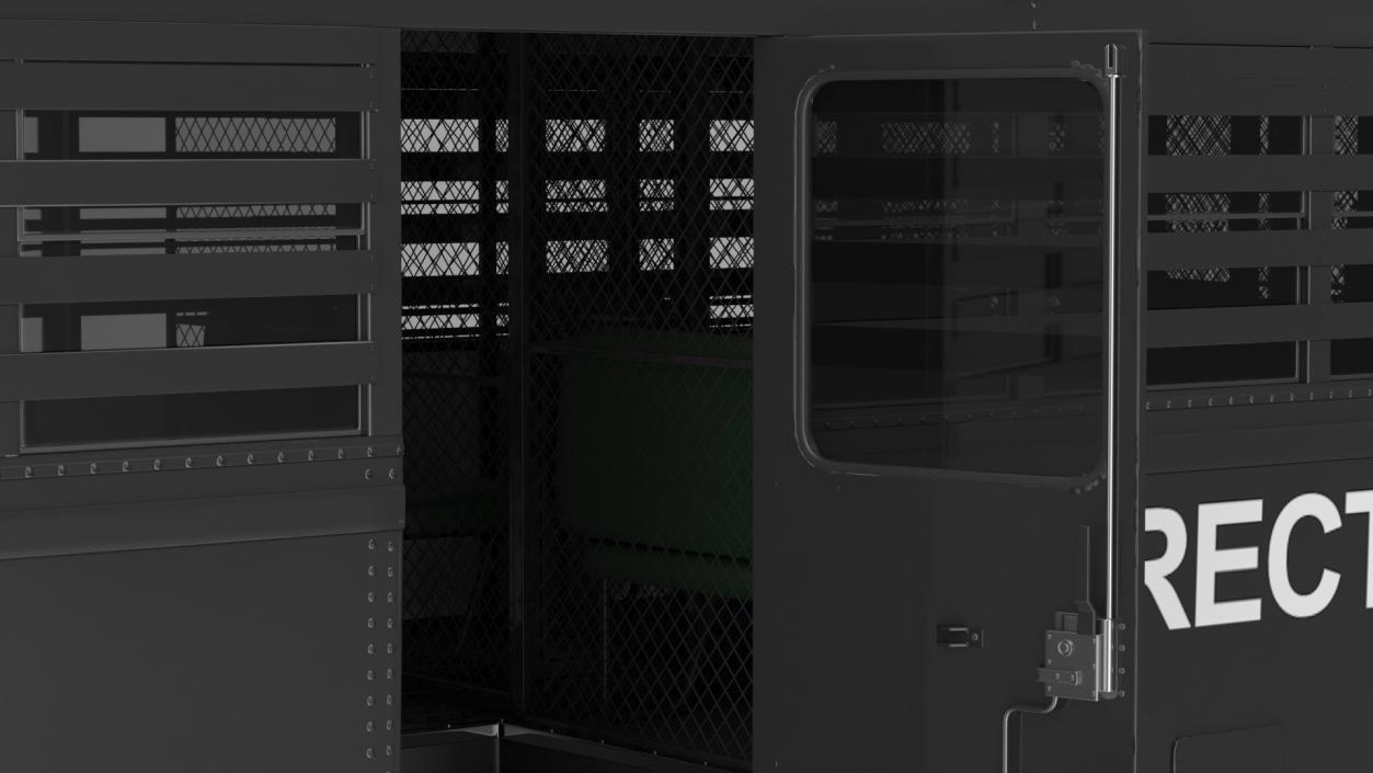 3D model Prison Transport Bus Thomas Saf T Liner Black