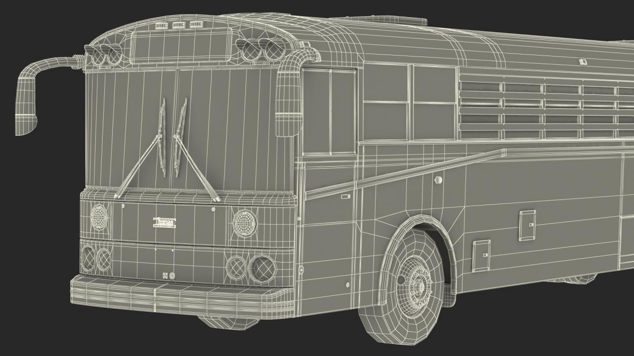 3D model Prison Transport Bus Thomas Saf T Liner Black