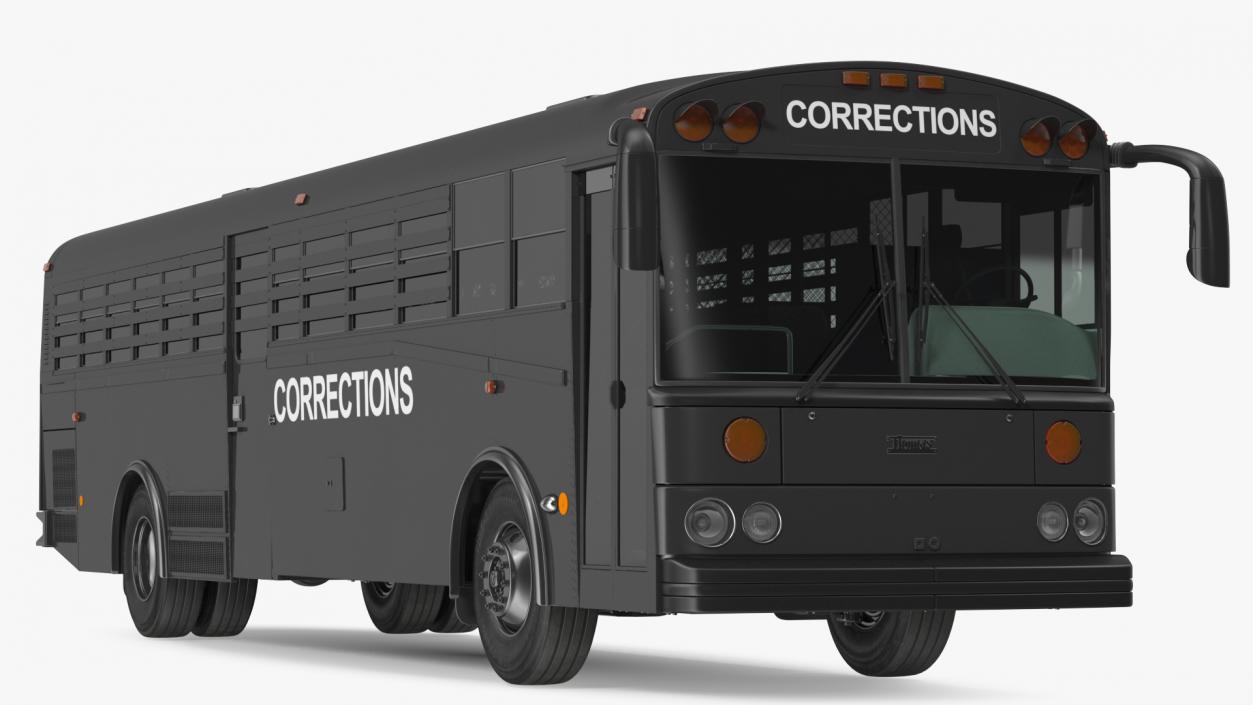 3D model Prison Transport Bus Thomas Saf T Liner Black