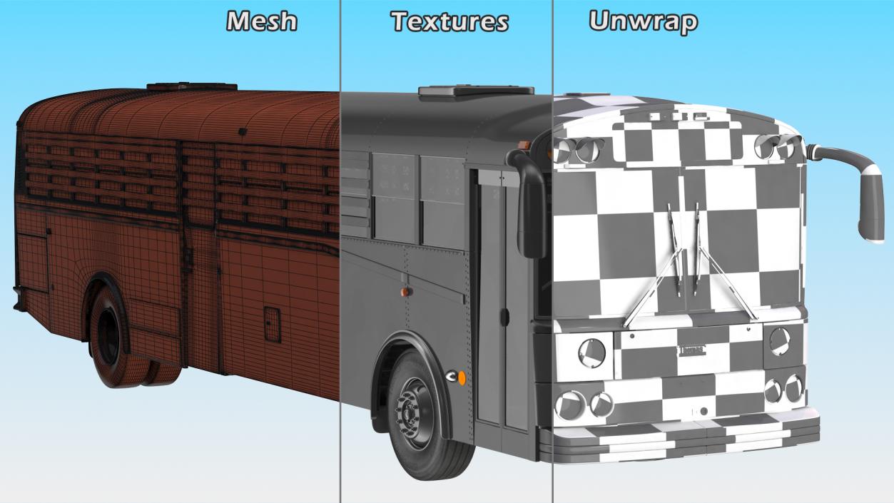 3D model Prison Transport Bus Thomas Saf T Liner Black