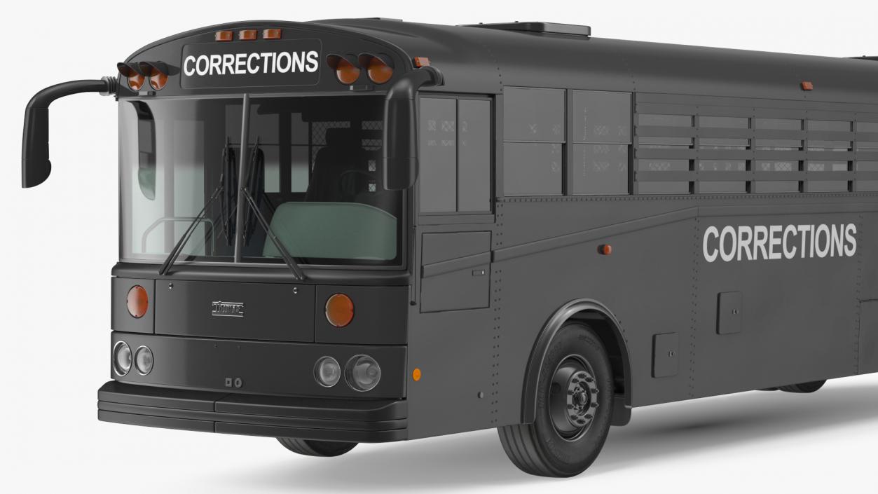 3D model Prison Transport Bus Thomas Saf T Liner Black