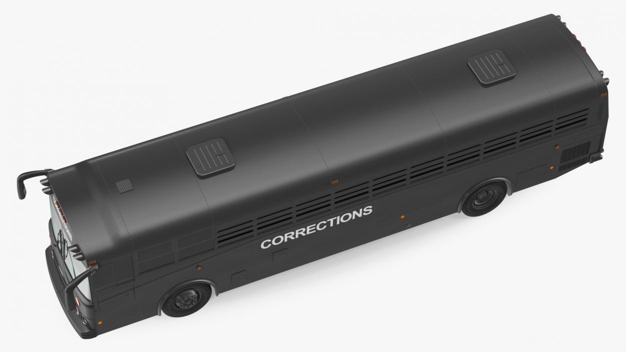 3D model Prison Transport Bus Thomas Saf T Liner Black