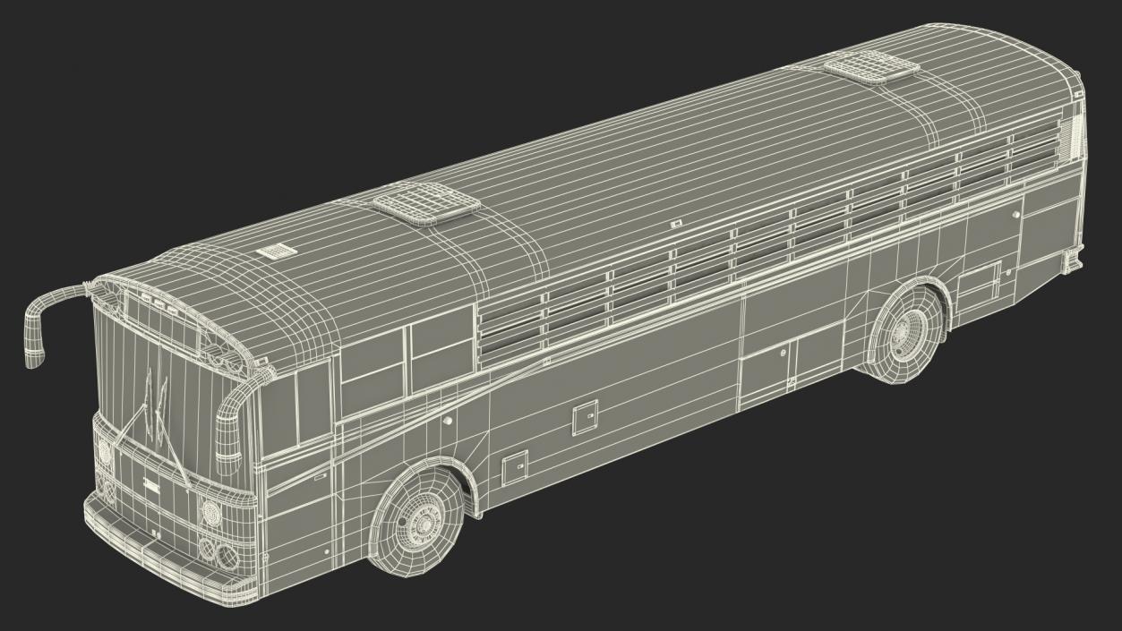 3D model Prison Transport Bus Thomas Saf T Liner Black