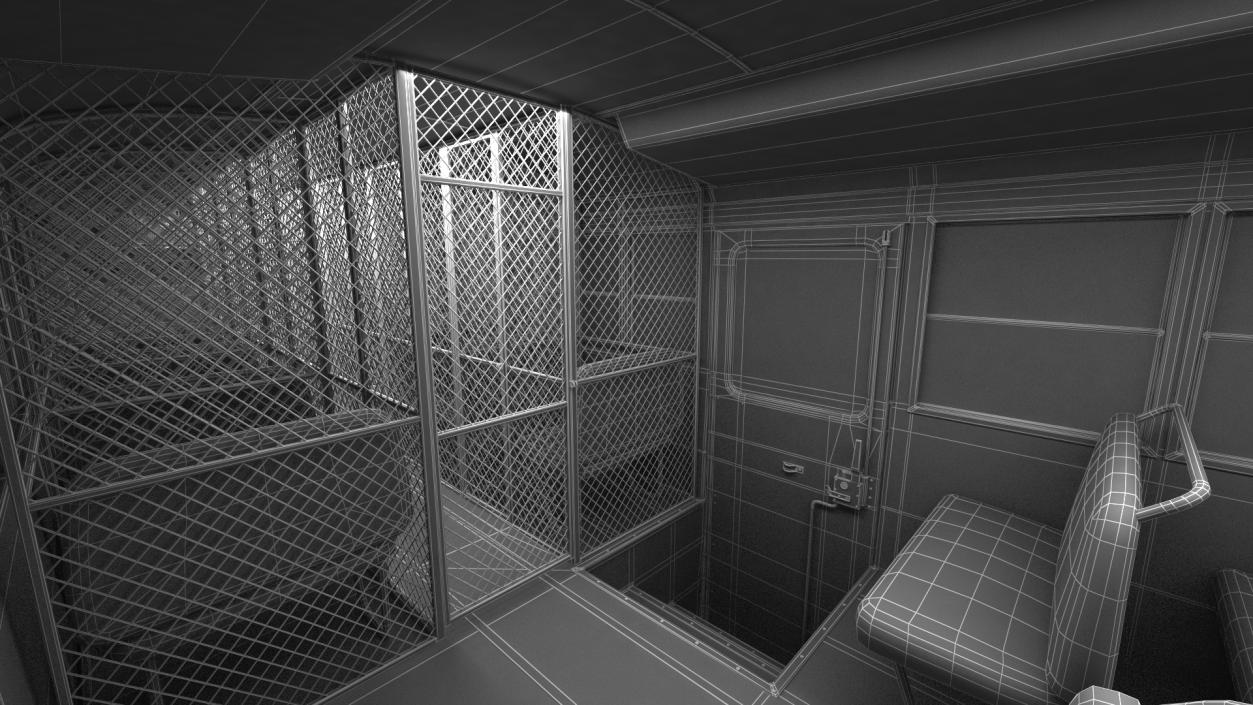 3D model Prison Transport Bus Thomas Saf T Liner Black