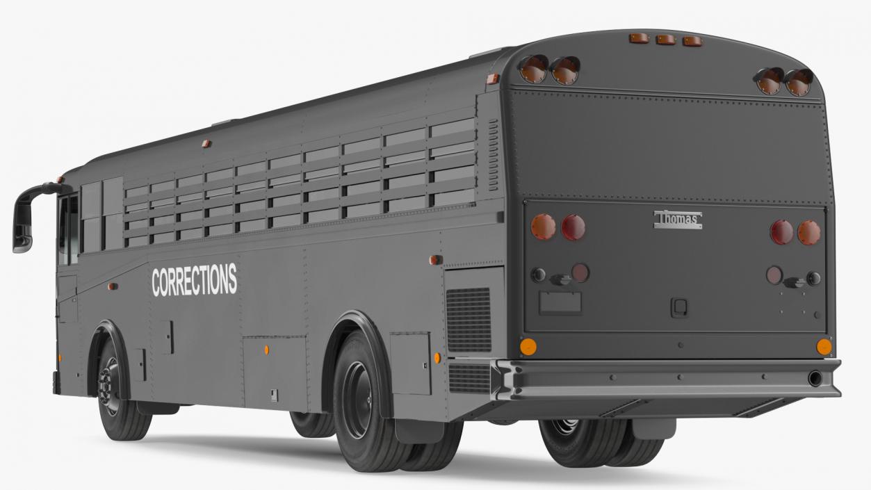 3D model Prison Transport Bus Thomas Saf T Liner Black