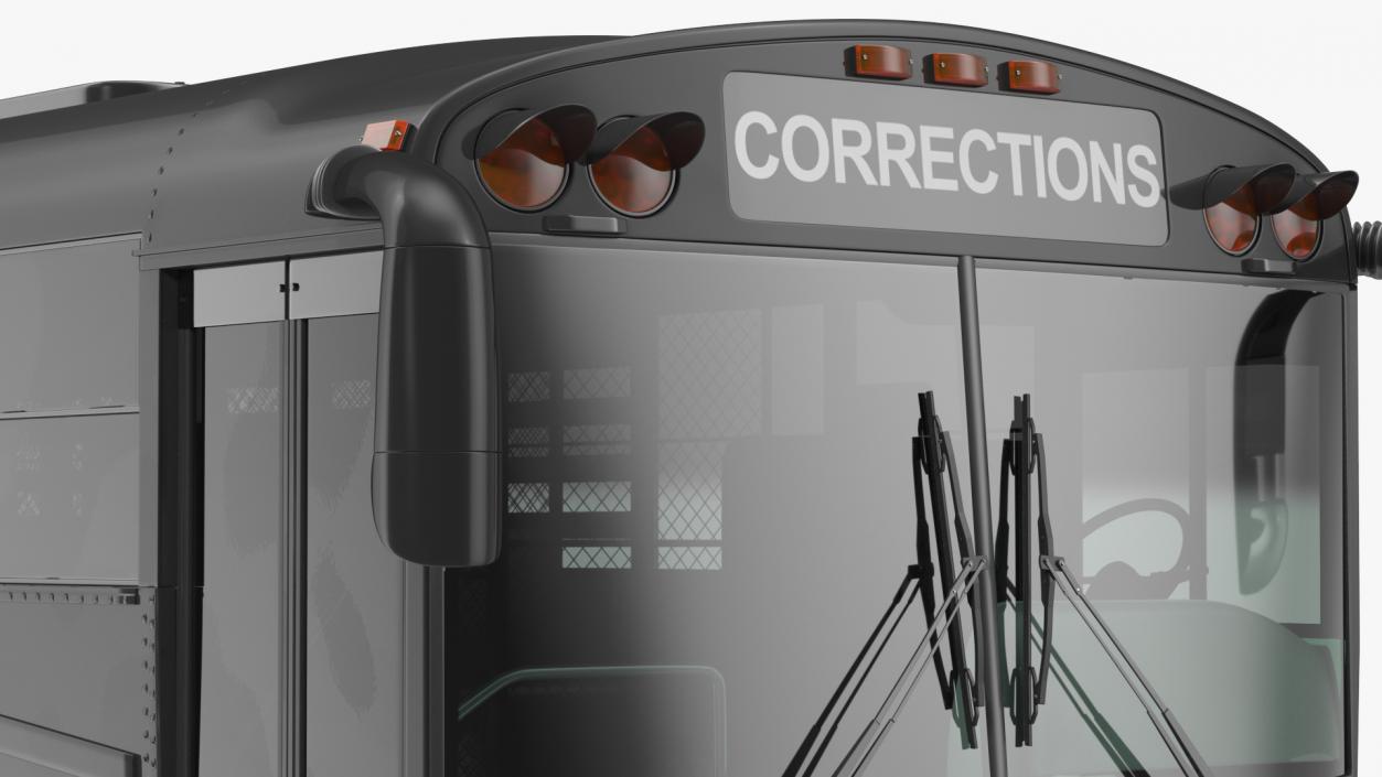 3D model Prison Transport Bus Thomas Saf T Liner Black