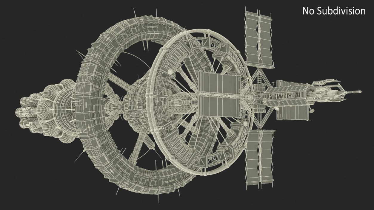 3D model Sci-Fi Interplanetary Space Station