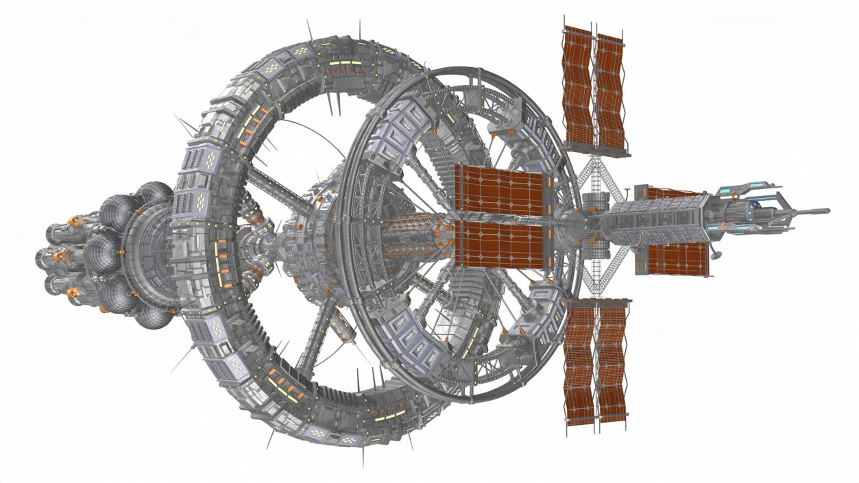 3D model Sci-Fi Interplanetary Space Station