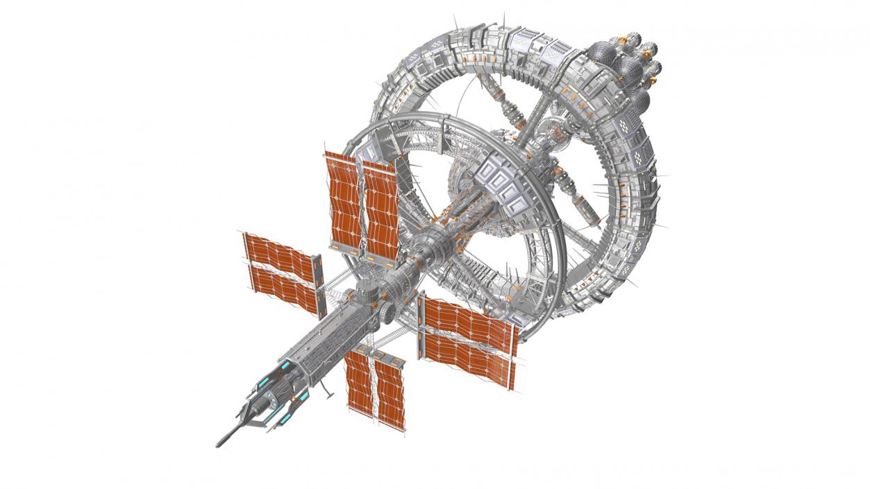 3D model Sci-Fi Interplanetary Space Station