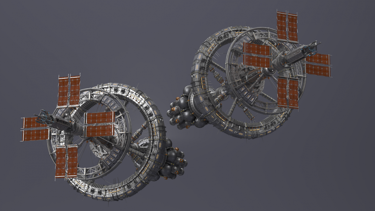 3D model Sci-Fi Interplanetary Space Station