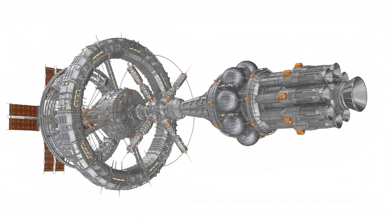 3D model Sci-Fi Interplanetary Space Station