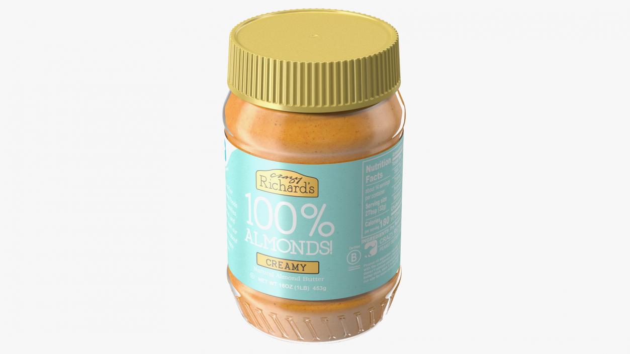 Crazy Richard Almond Butter 3D