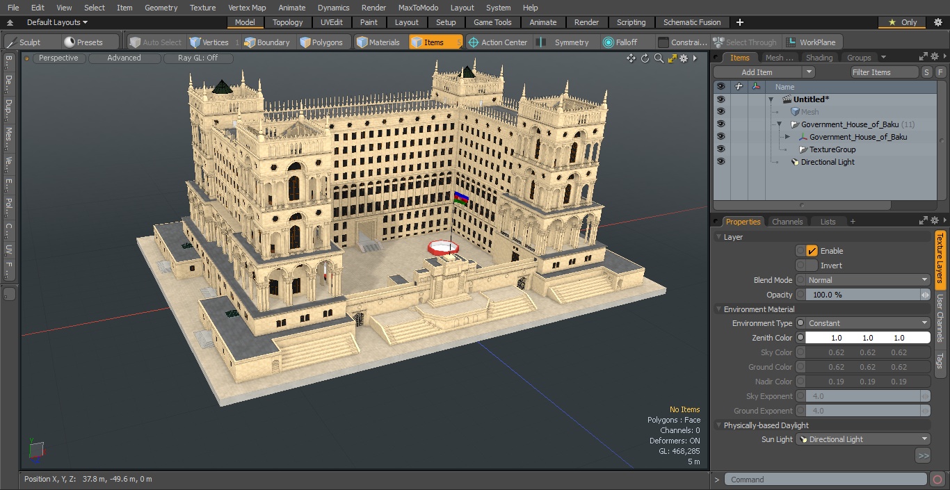 Government House of Baku 3D model